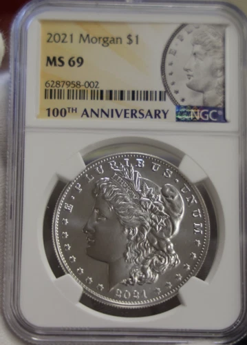 2021 US Morgan Silver Dollar $1 NGC MS69
