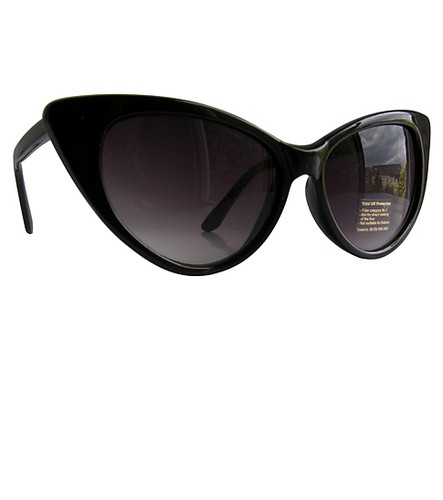 50s Sunglasses Black Marilyn Rockabilly CatsEye Quality 100% UV400, Retro - Picture 2 of 2