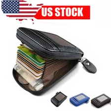 Mens RFID Leather Zipper Wallet Credit Card Holder Front Pocket Clutch Handbag