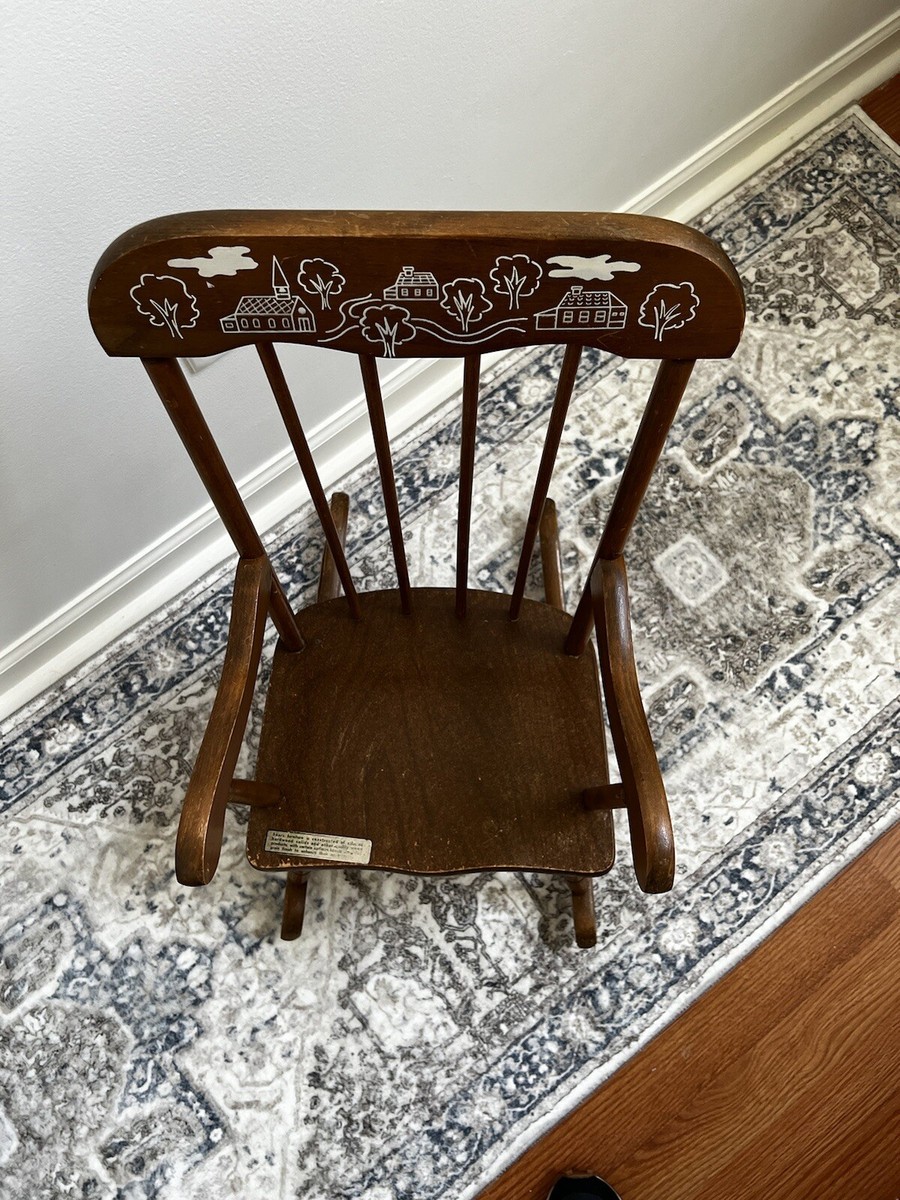 Antique Chair Sears Rocking Chair Large Solid Wood Carved Rocking