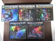 Catalyst Game Labs: Lot of 5 Battletech and Shadowrun 500 piece Puzzles H GD