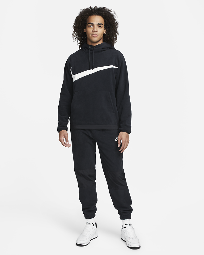 NIKE ナイキ SWOOSH NYLON ANORAK HOODIE XL NWT Men's NIKE Swoosh Pullover Hoodie Half Zip Windbreaker