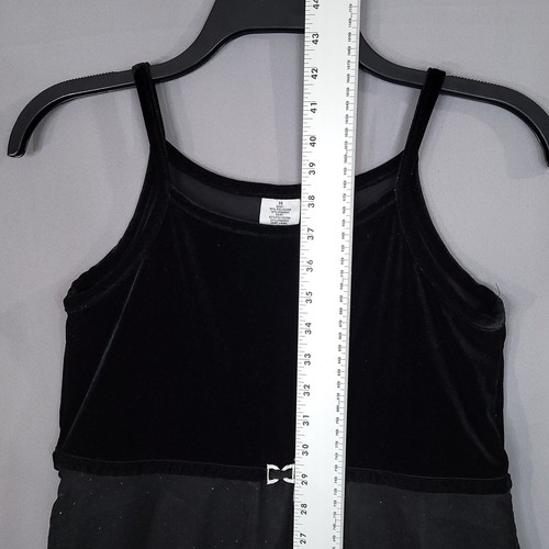 Youth Teen Girls Fit & Flare Dress Spaghetti Strap Sleeveless Black Size 14 - Picture 4 of 9