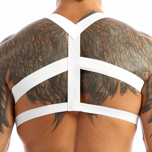 Costume Uomo Halter Body Petto Imbracatura Cintura Regolabile con O-ring Clubwear - Foto 15 di 150