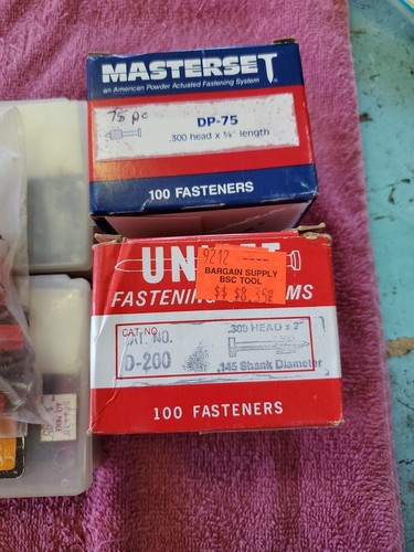 Powder Actuated 300" Head Nails. Assorted Lengths. Brands. Quantities. See Pics - Picture 7 of 8