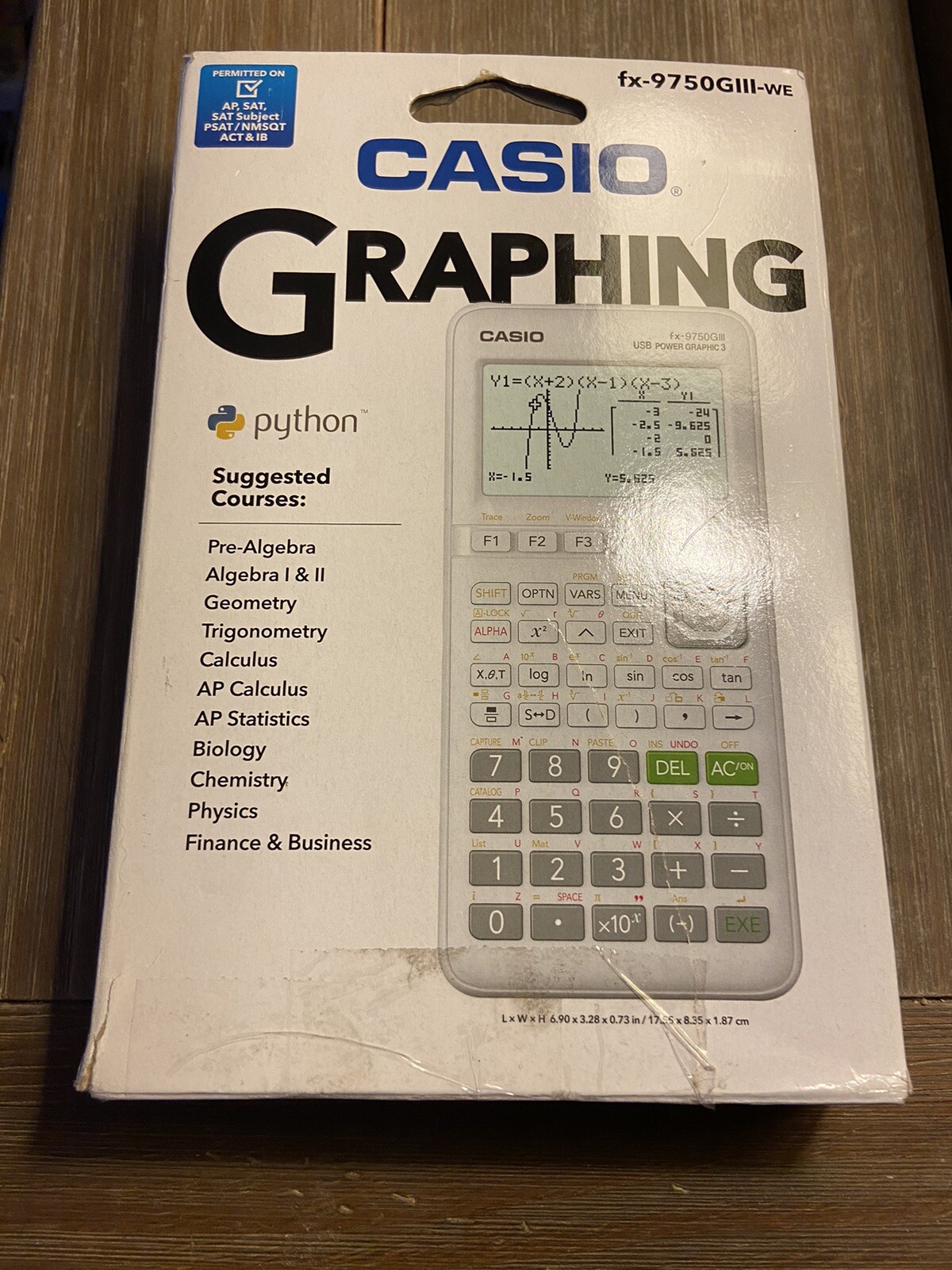 Casio fx9750GIII Graphing Calculator White 889232609607 eBay