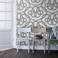 Braided cable Removable wallpaper gray and white wall mural wall decor