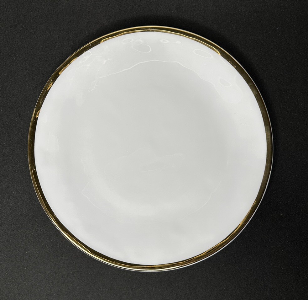 Olivia Oliver Harper Gold Bone China Appetizer Plate 3/4”