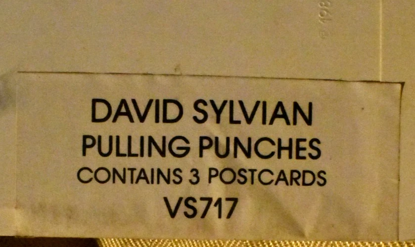 DAVID SYLVIAN - PULLING PUNCHES - 1984 UK 7" VINYL SINGLE EMBOSSED + POSTCARDS - Image 4 of 4