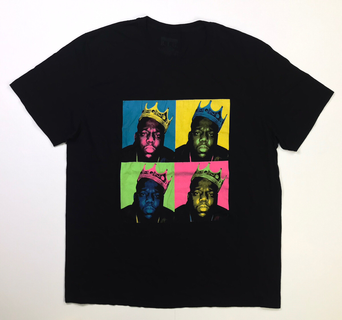 Notorious BIG Art T-shirt Men Adult XL Black Short Sleeve Rap