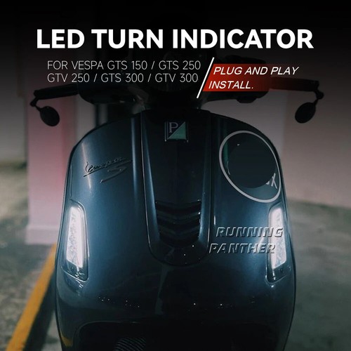 LED Front Rear Turn Signal Light Flashing For VESPA GTS125 250 300 GTV250 GTV300 - Picture 7 of 14