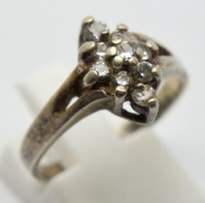 925 STERLING SILVER SOLID RING WITH ZIRCONIA GEMSTONES