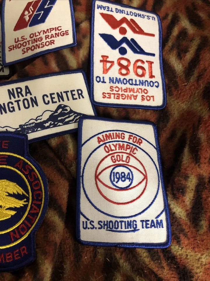 Lote de 9 parches vintage de la NRA y del equipo olímpico de tiro años 80 Foto 4 de 4