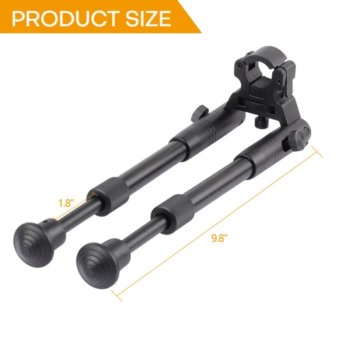 6/10" Adjustable Rifle Bipod Tactical Aluminum Barrel Mount for Picatinny Rail - Picture 13 of 19