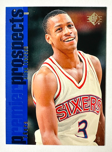 1996-97 SP Allen Iverson RC #141 Premier Prospects 76ers Star Rookie!