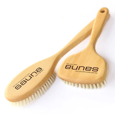 KELLER 2 x Naturbürste Trockenmassagebürste Badebürste Naturborsten Saunabürste Wellnes