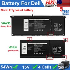 G91J0 V6W33 Battery for Dell Latitude 3320 3420 3520 13 5310 5320 5330 15 3510