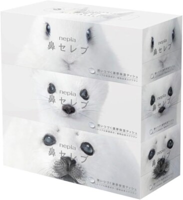 Nepia Hana Celeb Soft Tissue 400 sheets (200 pairs) Set of 3 Boxes From Japan