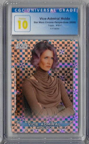 2020 Star Wars Chrome Perspectives Vice Admiral Holdo X Fractor CGC 10   /99
