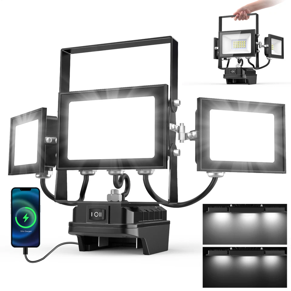 90W for Makita Li-ion battery LED work light 18V spotlight light flashlight - Image 2 of 4