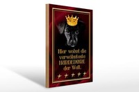 Holzschild Spruch 30X40 Cm Hier Wohnt Hundedame Der Welt Deko Schild