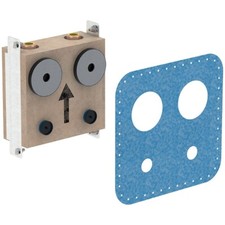 GE GIS Montageplatte mit 2 Wasserzählerstrecken m. UP-Absperrventil