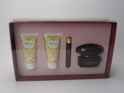 Versace Crystal Noir EDT femme EDT 50ml 50ml + 50ml Body Lotion + 50ml Shower Gel + 10ml roll on (8011003810550)
