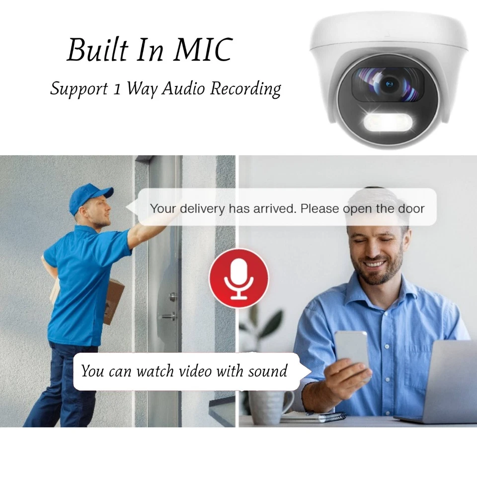 HIKVISION HILOOK 8MP POE CCTV SYSTEM IP UHD 4CH 8CH NVR 5MP AUDIO MIC CAMERA KIT - Image 4 of 4