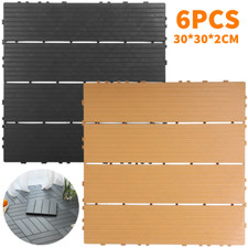 6PCS Decking Assembled Floor Interlocking Plastic Floors for Outdoor Flooring UK