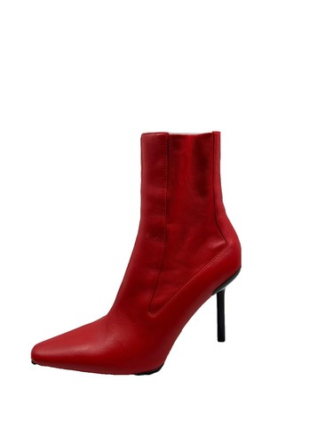 Rag & Bone Womens Rio Leather Stiletto Booties Bright Red  display picture 2
