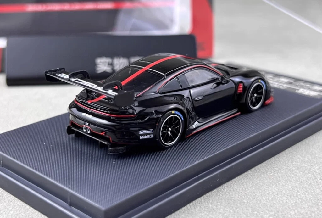 SR 1:64 Black 911 GT3 R Racing Sports Model Diecast Metal