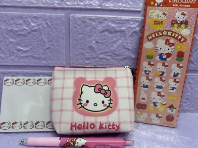Hello Kitty Sanrio Gel Stift Handtasche Memo Notizblock Aufkleber Bündel süß Geschenk Sanrio