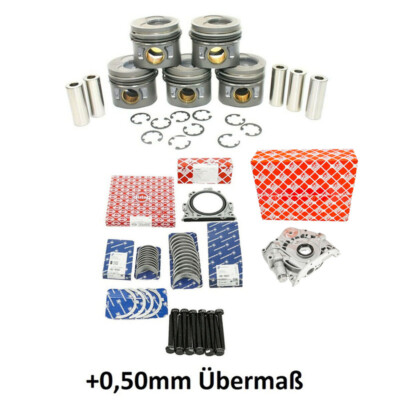 Ölpumpe, Kolben +0,5mm, Kurbelwellenlager für VW 074115105A 074107107AA