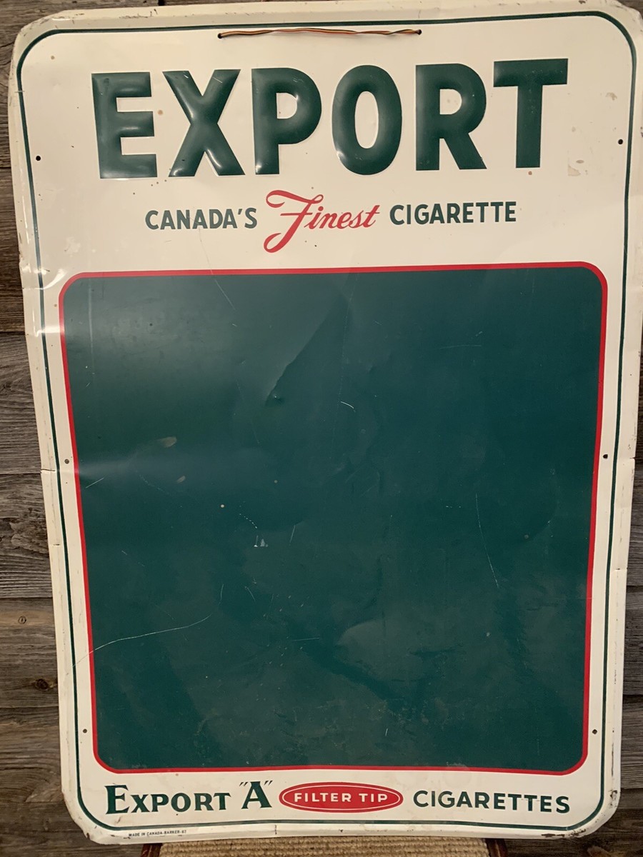 Vintage Export A Chalkboard Menu Board Advertising Sign Tobacco | eBay