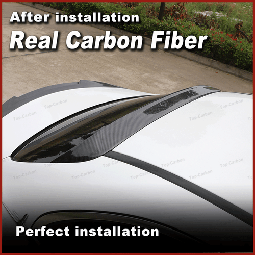 REAL CARBON Rear Roof Spoiler Wing Fit for Benz W205 Sedan C250 C300 C63 AMG 15+ - Picture 5 of 8