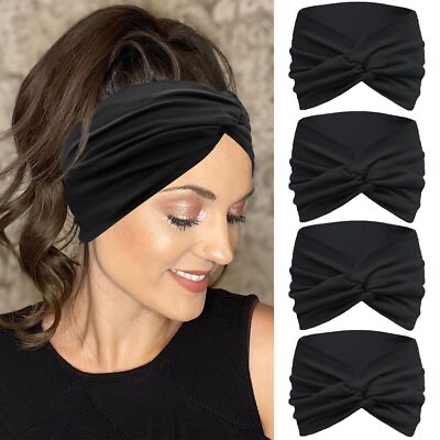 IVARYSS Extra Wide Headbands for Women Non-Slip 7'' Large Twist Knotted Stret...