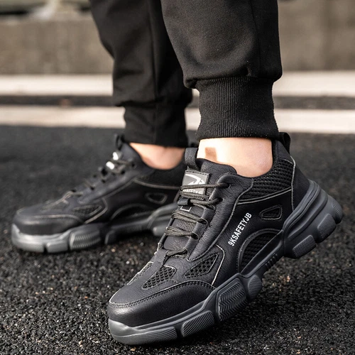 Men's Steel Toe Work Boots Indestructible Safety Shoes Breathable Hiking Sneaker - Picture 14 of 30