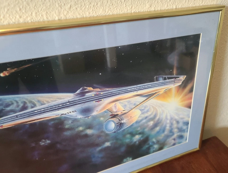 Signed Gerald Roundtree U.S.S Enterprise NCC-1701 Wall Art Print - Image 3 of 4