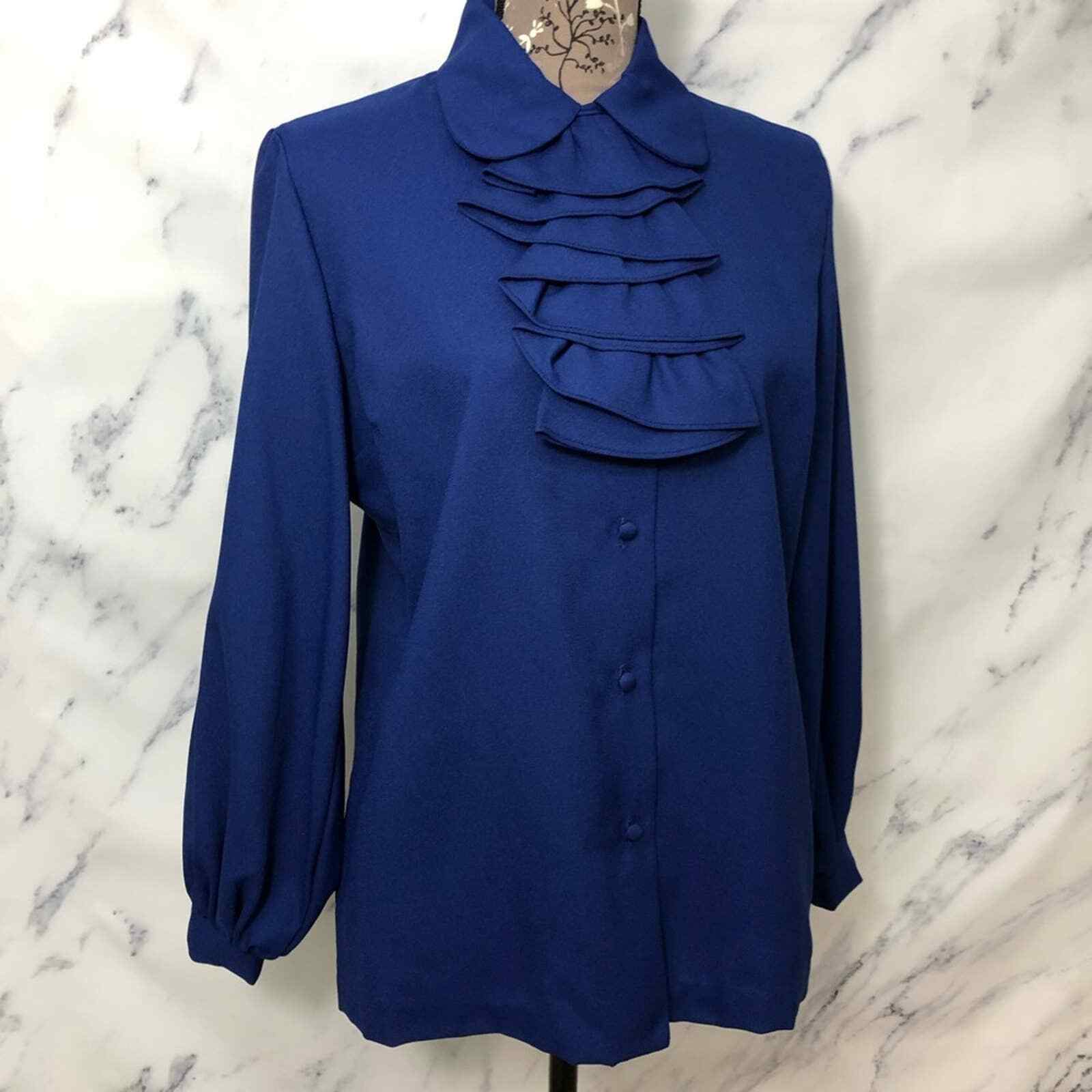 Vintage Dog Ear Collar Union Made Button Down Top Cas… Gem