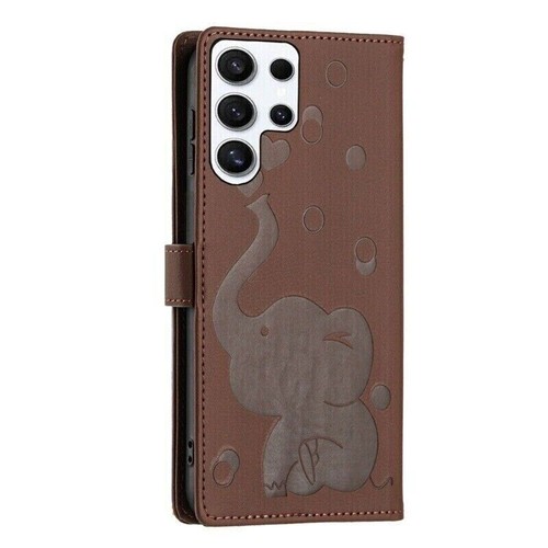 PU Leather Elephant Wallet Phone Case For Samsung S20 S21 S22 S23 S24 S25 Ultra - Picture 67 of 72