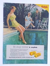 Vintage Kodak print ad. Post WW2.