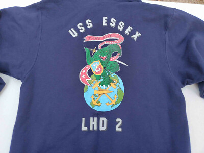 US NAVY PRIDE USS ESSEX LHD-2 IRON GATOR Jacket Hooide