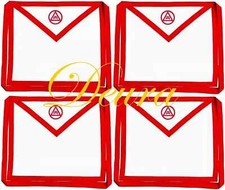 4 x MASONIC HOLY ROYAL ARCH WHITE Embroidered DUCK CLOTH APRON DMA-1200