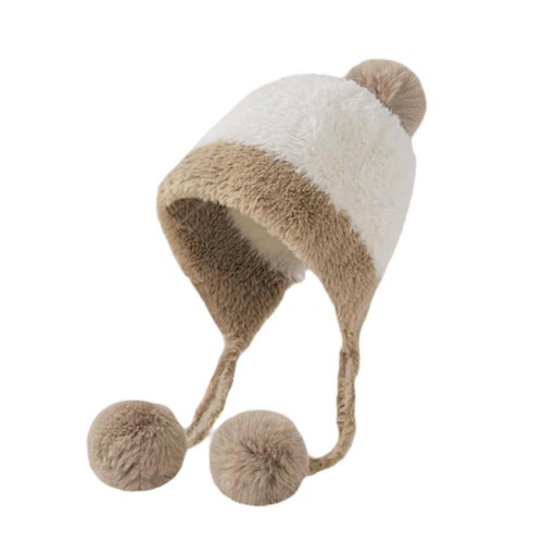 Plush Lei Feng Hat Thick Knit Hanging Ball Yarn Cap Protection Ear Velvet M Z5U3 - Picture 4 of 28