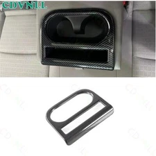 For Toyota BZ4X 23-2024 ABS Carbon Fiber Rear Water Cup Holder Panel Cover Trim