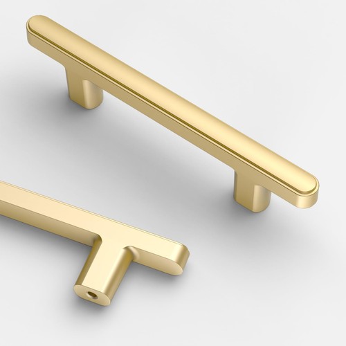 10 Pack 3 Inch(76mm) Brushed Gold Kitchen Cabinet Handles, Cabinet ...