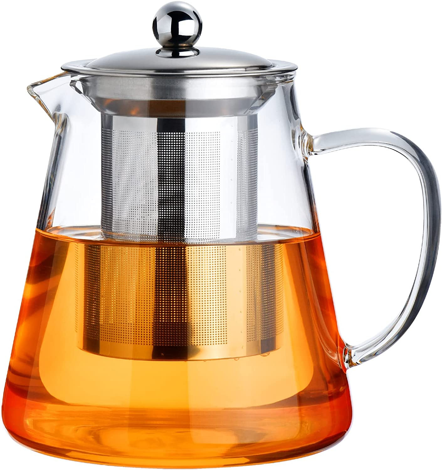 Pot Stovetop 18.6 Oz, Borosilicate Clear Tea Kettle With Rem