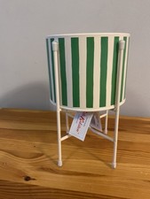 Cath Kidston planter (small plan pot caddy green stripped new RRP �15
