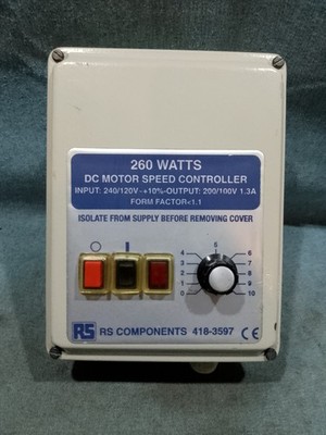 RS Components 260W DC Motordrehzahlregler 240/120V - Ausgang 200/100 RS 418-3597