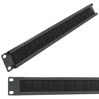 Electriduct Brushed 1U Cable Manager Server - Brushed, Black - 1 Piece 